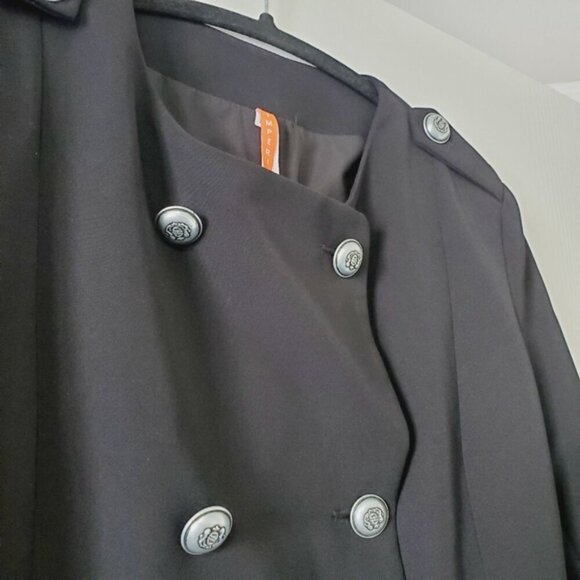 Imperial Italy Black Double Breasted Lined Military Academia Preppy Blazer M - Picture 4 of 11